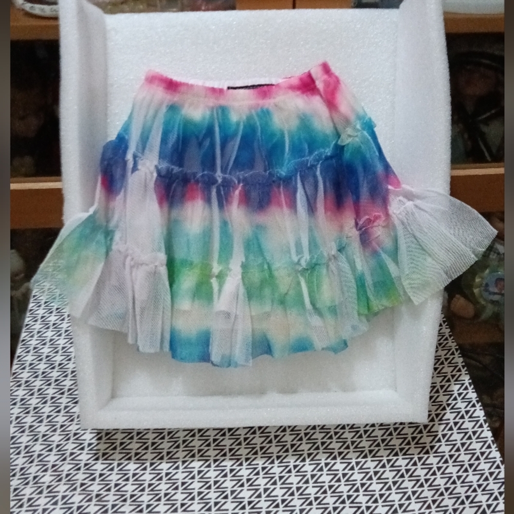 Colorful Tie-Dye Ruffle Skirt Size 3T